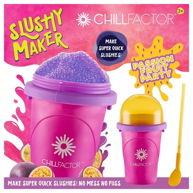Chillfactor Slushy Maker Passion Fruit Party Reusable Cup No Mess No Fuss!