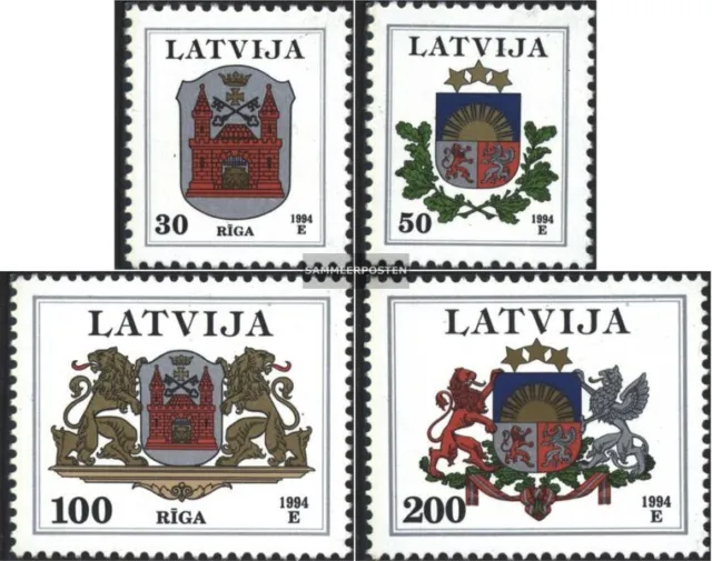 Lettland 389-392 (kompl.Ausg.) postfrisch 1994 Wappen