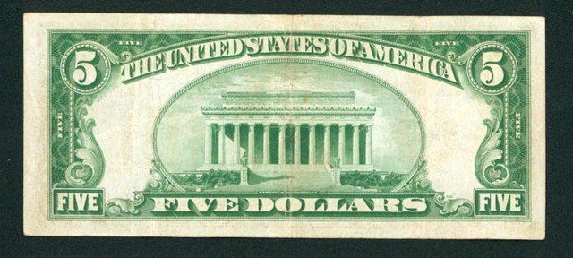 $5 1934 LGS LIME ((LIGHT GREEN SEAL)) Federal Reserve Note CURRENCY AUCTIONS 3