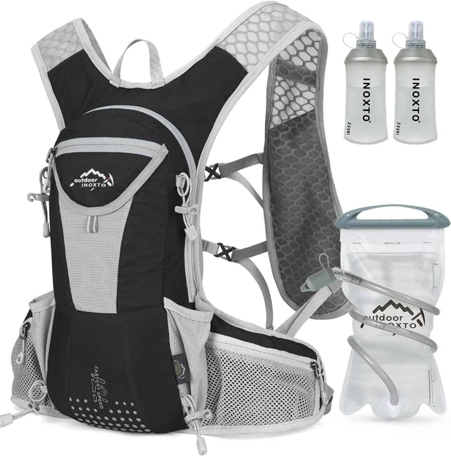 INOXTO HYDRATION PACK Lightweight Backpack 2L Bladder for Outdoor Trail