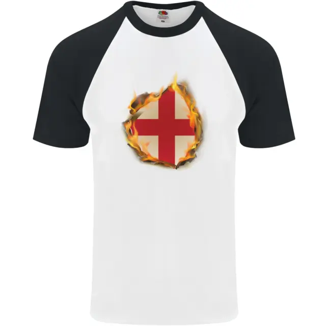 Il st Georges Croce Inglese Bandiera Inghilterra Uomo S/S Baseball T-Shirt