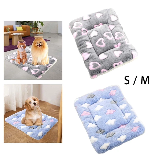 Chat lit tapis chaton coussin chaud doux lavable court en peluche mignon