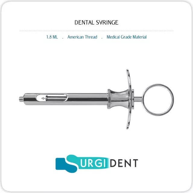 Seringue Dentaire 1,8 Ml Instruments D'aspiration Anesthésique « Lot De 2 » 2