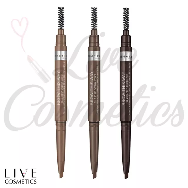 Rimmel Brow This Way Fill & Sculpt Eyebrow Definer *Choose Your Shade*