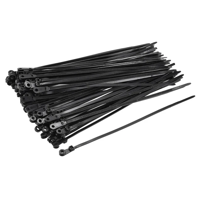120 pz cavo testa montaggio fascette 8" viti foro nylon filo cintura nero