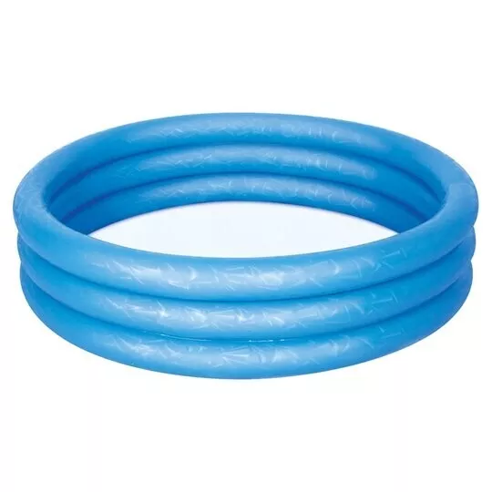 Tesco Go Play -3 Ring Paddling Pool - Blue- 3 Foot 90cm Kids Pool - Play Pool