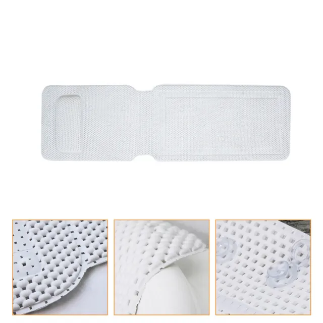 1 pz tappetino da bagno senza ventose tappetino vasca cavo in PVC universale (bianco)