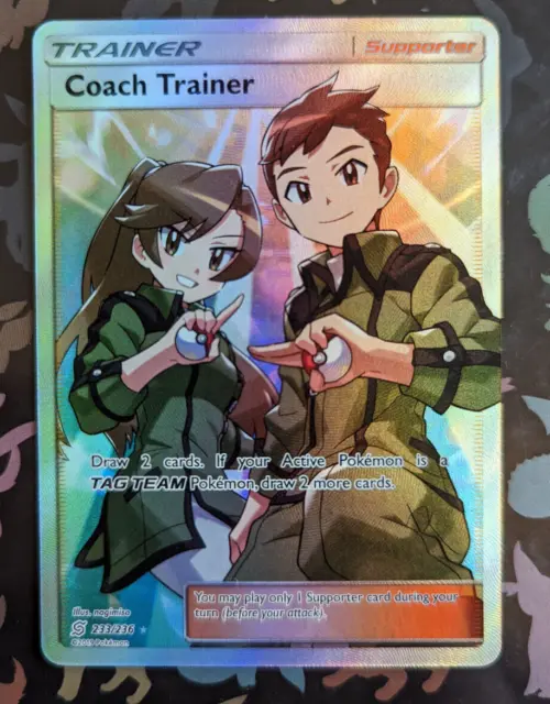 Coach Trainer | 233/236 | Pokemon Card | Sun & Moon Unified Minds | Full Art