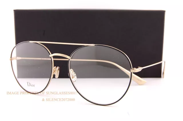 Brand New Christian Dior  Eyeglass Frames STELLAIRE/O/5 2M2 Black/Gold For Women