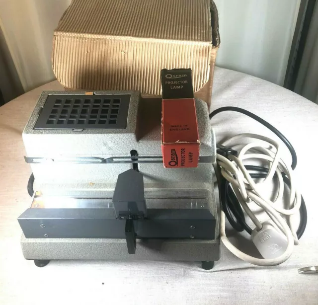 Vintage Heavy Projector Untested with Bulb Osram Projector Lamp Collect Norwich 3