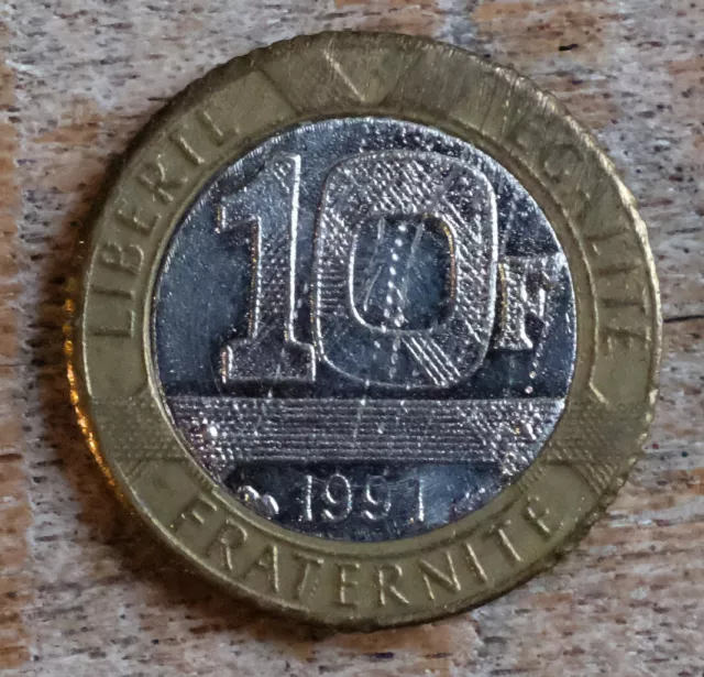 10 Francs 1991 Génie de la bastille - Fausse pièce