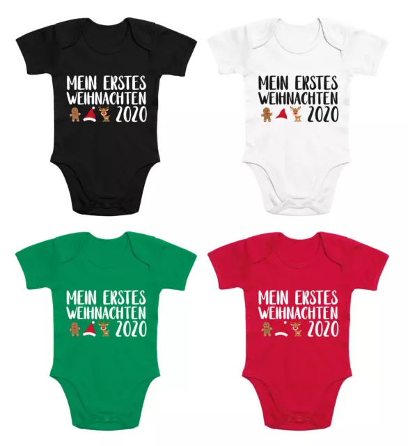 Mein erstes Weihnachten 2019 Baby-Body Jungen und Mädchen Winter Christmas