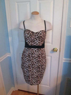 victoria secret bra top animal print sexy dress s/p new                 #182