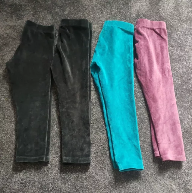 girls next 3-4 years Velour Leggings Bundle x4