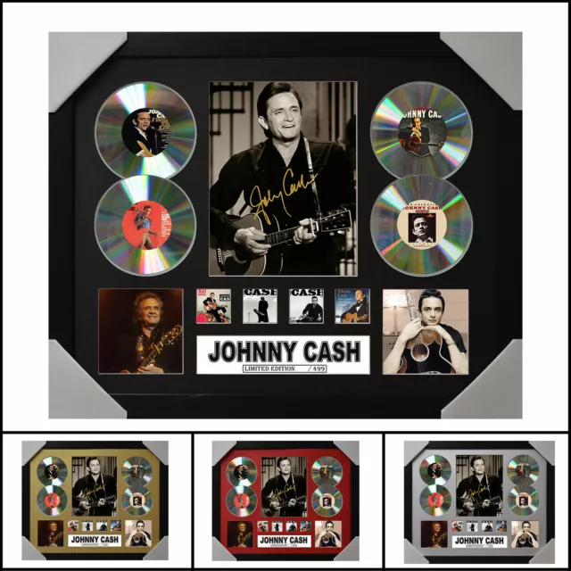 Johnny Cash 4CD Signed Framed Memorabilia Limited Ed. 2017 - Multiple Variations