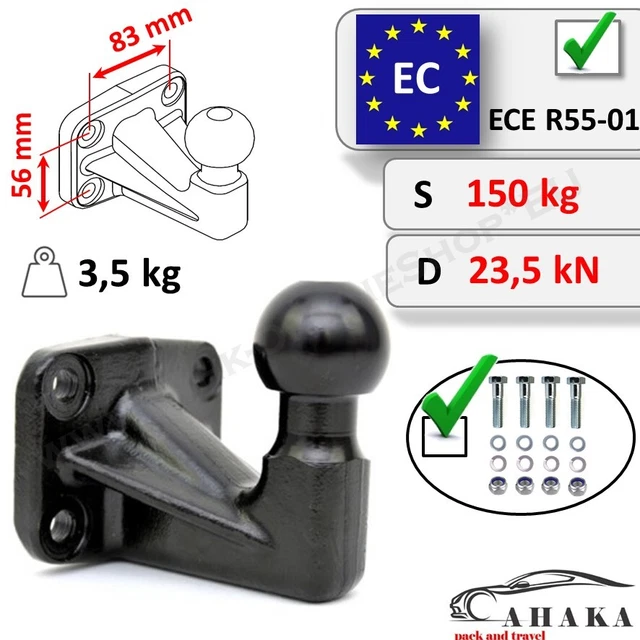 Aggancio Rimorchio Gancio Per Quad Gancio Di Traino Per Auto E Quad - Capacità 3.5 Tonnellate, Testa Sferica 50MM, Cromato, Per Rimorchi Gancio Rimorchio Trattore Gancio Traino - Foto 4