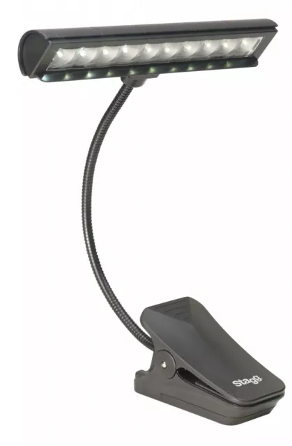 Stagg Pultleuchte Mehrzweck-Orchester LED-Leuchte mit Clip 10 LED's