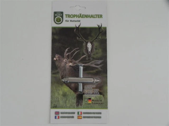Trophäenhalter Metal Blister Paquete Eurohunt para Ciervo Rojo Ciervo