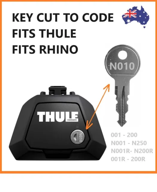 Fits Thule Roof Rack Key & Ski Rack Keys "N" Series Replacement Key N001 To N250