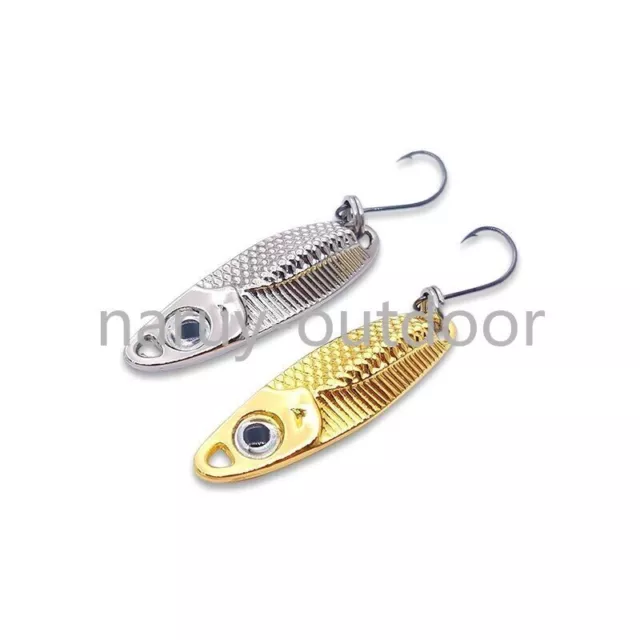 10PCS Micro Metal Jig Spoon Fishing Lures 1.5g/2.5g/3.5g/5g Bass Trout Bait