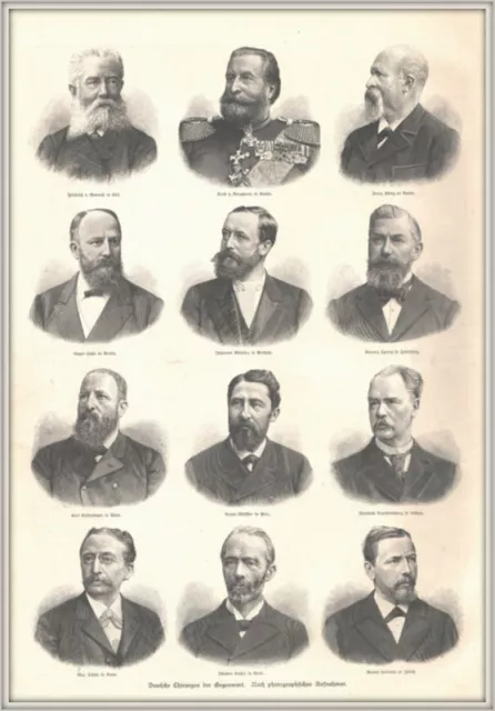 12 Porträts "Deutsche Chirurgen der Gegenwart"Eugen Hahn,Berlin...Holzstich 1896