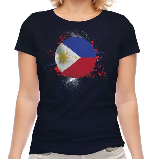 Philippines Football Ladies T-Shirt Tee Top Gift World Cup Sport