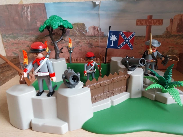 PLAYMOBIL WESTERN SUDISTES artillerie bastion Caroline du sud EUR 35,00
