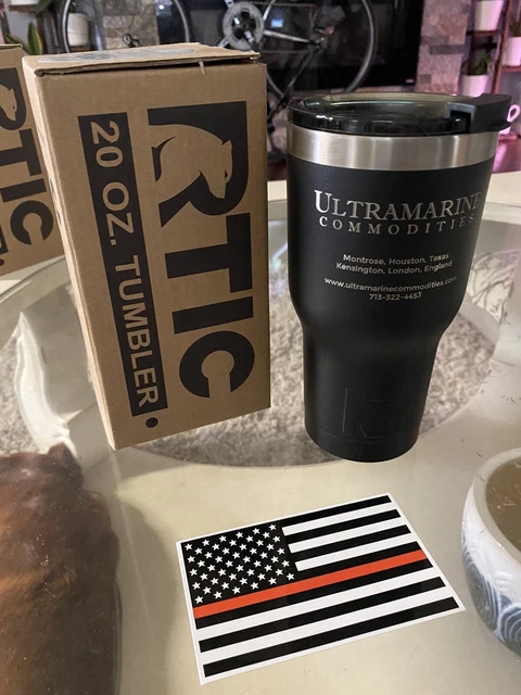 RTIC 20 oz Tumbler Hot Cold Double Wall Vacuum Insulated 20oz Matte Black READ! 3