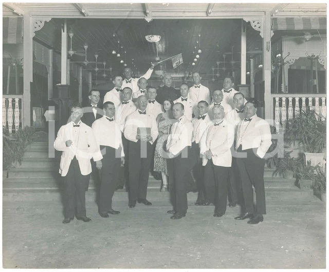 1920 ca BANGKOK - Impresa italiana a un ricevimento *Foto RARA 28x23 cm (1)