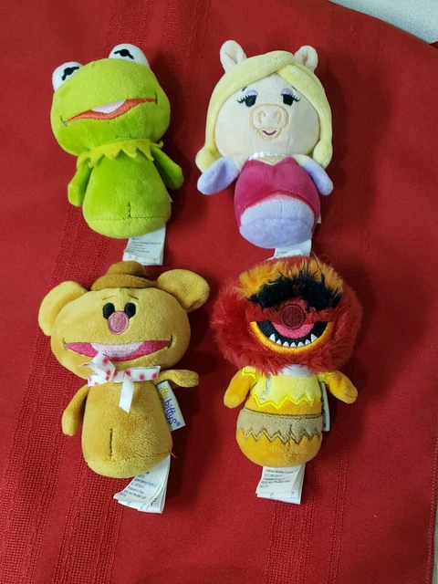 Lot 4 Hallmark Itty Bittys Muppets Plush Kermit Miss Piggy Animal  & Fozzie! EUC