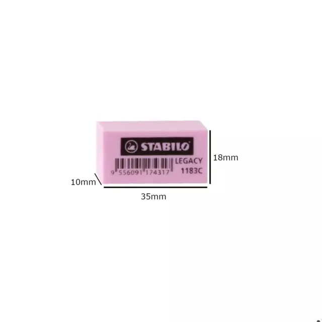 Stabilo Legacy 1183C Pastel Colour Eraser Small | Home Office School Stationery