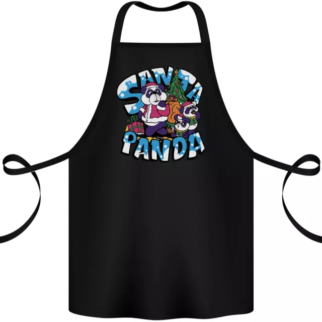 Funny Christmas Santa Panda Cotton Apron 100% Organic