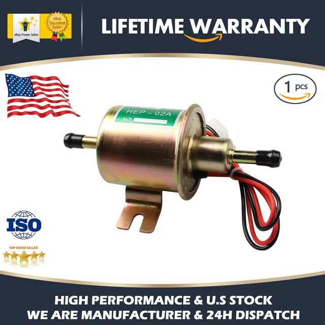 UNIVERSAL ELECTRIC INLINE Fuel Pump 12V For Lawn Mowers Small Engine