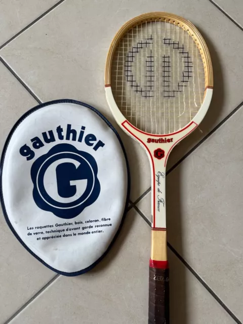 Raquette de tennis vintage Gauthier Équipe de France