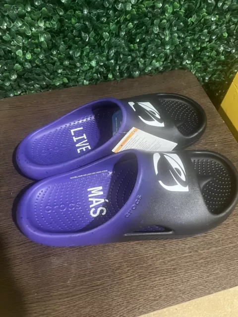 Taco Bell Live Mas x Crocs Mellow Slides Mens Size 8/ Women's Size 10 BRAND NEW