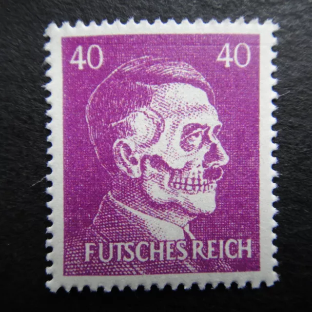 GERMANY NAZI 1944 1945 Stamp MNH Adolf Hitler DEATH HEAD Skull OSS ...