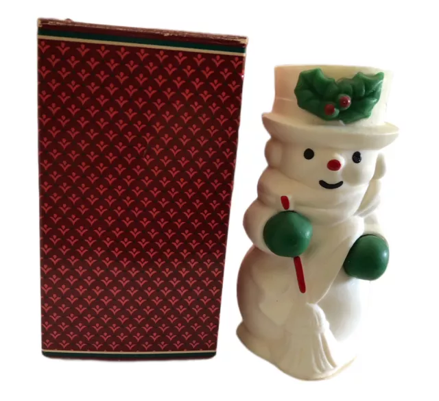 AVON Vintage MR  SNOWLIGHT Bayberry Fragrance Candle Christmas Snowman