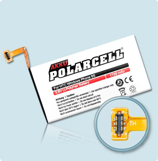 PolarCell Batterie pour HTC Windows Phone 8S A620e A620t BM59100 Accu