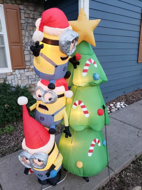 2016 GEMMY AIRBLOWN Inflatable 6ft Christmas Despicable ME Minion Tree ...