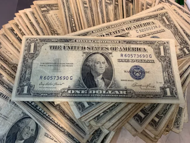 BULK Lot (25) - 1935 $1.00 Dollar US Note Silver Certificate Collection $25