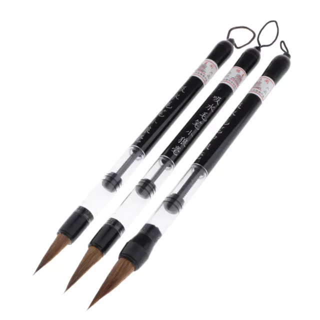 3 Water Brush Ink Pen Water Color/Calligraphy/Painting Drawing Pens Set