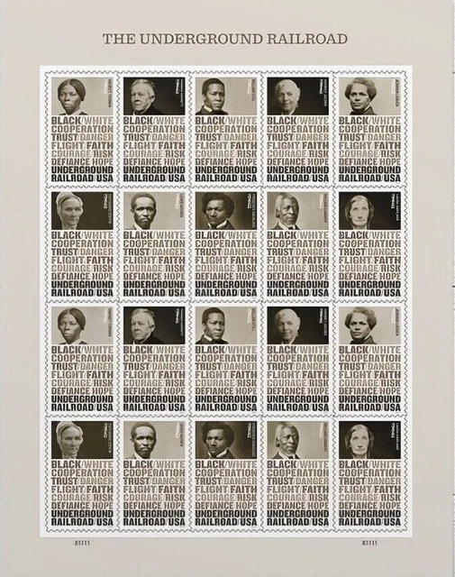 US FOREVER STAMPS 2024 Underground Railroad Scott 58345843 sheet of