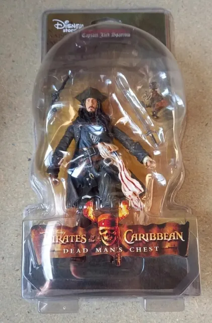 Disney Store Pirates Of The Caribbean Jack Sparrow Collectors Figure Sealed