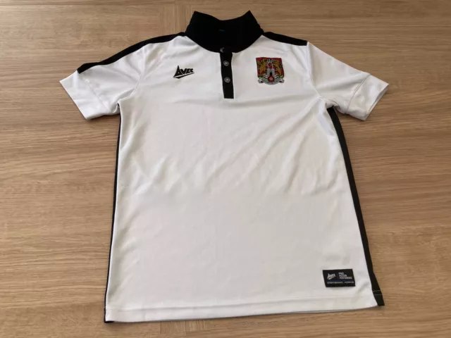 Northampton Town FC Polo Shirt - Avec Age 13-14 Boys (XLB) White/Black Cobblers