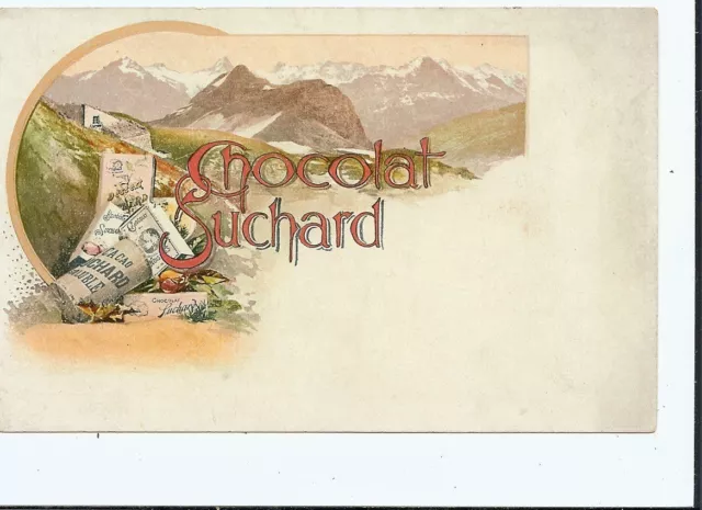 CPA  PUBLICITAIRE CHOCOLAT  SUCHARD  (dos non divisé)