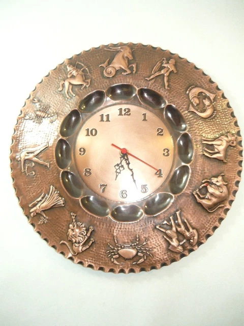 Horloge Murale Vintage Citizen – Double Face, Acier Cuivré Poli – Japon Années 70