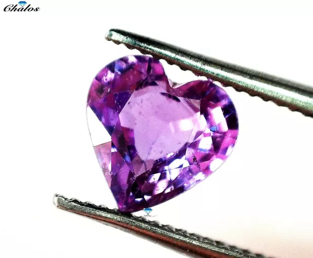 1x Saphir / Safir - Violet Herz facettiert 4,9x5mm(1071C)