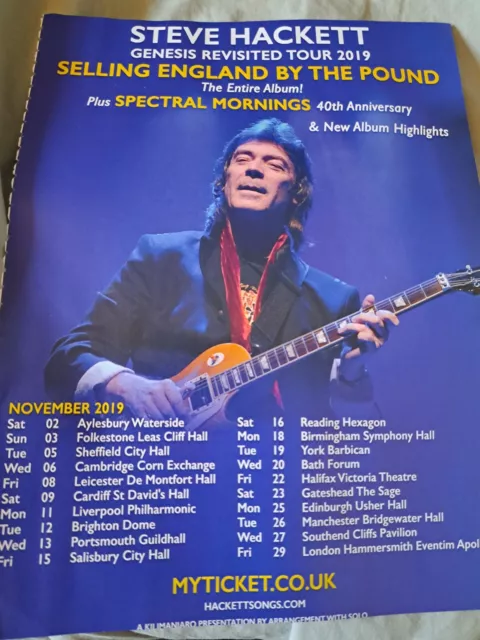 Steve Hackett (Genesis revisited) - Selling England By The Pound tour advert