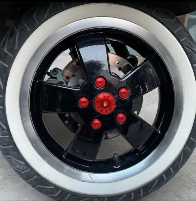 Radnaben-Schraubenabdeckung Set Kappe für Vespa Gts 300 Aluminium Abdeckung