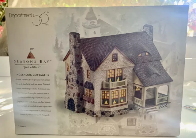Dept 56 Seasons Bay INGLENOOK COTTAGE #5 First Edition #53304 IN BOX 1998